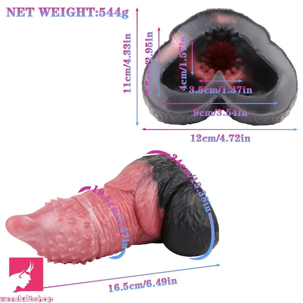 6.49in Tiger Alien-shaped Animal Male Masturbator Dildo For Vagina Cock