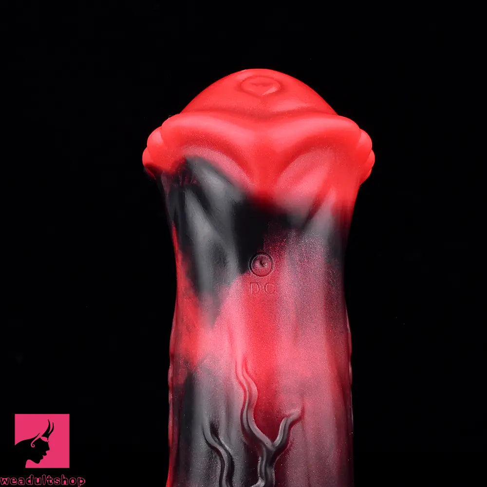 5.58in 7.17in Silicone Horse Penis Sleeve Cock Ring Hollow Vibrating Dildo