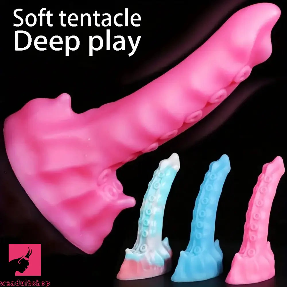 7.87in Silicone Octopus Soft Tentacle Shaped Dildo Anal Dilator Stimulator