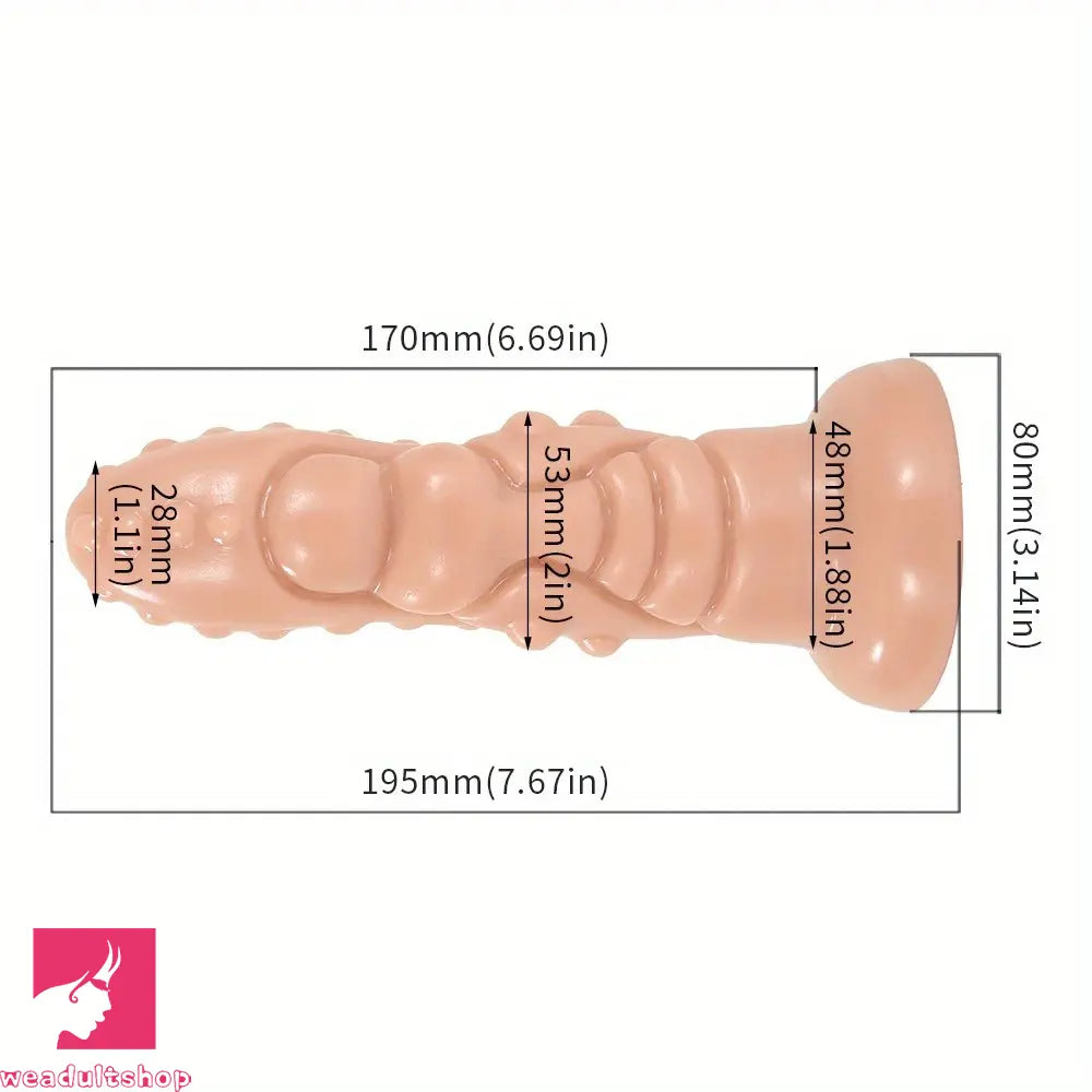 7.67in Monster Odd Dildo with Strong Suction Cup Sex Toys For Beginners