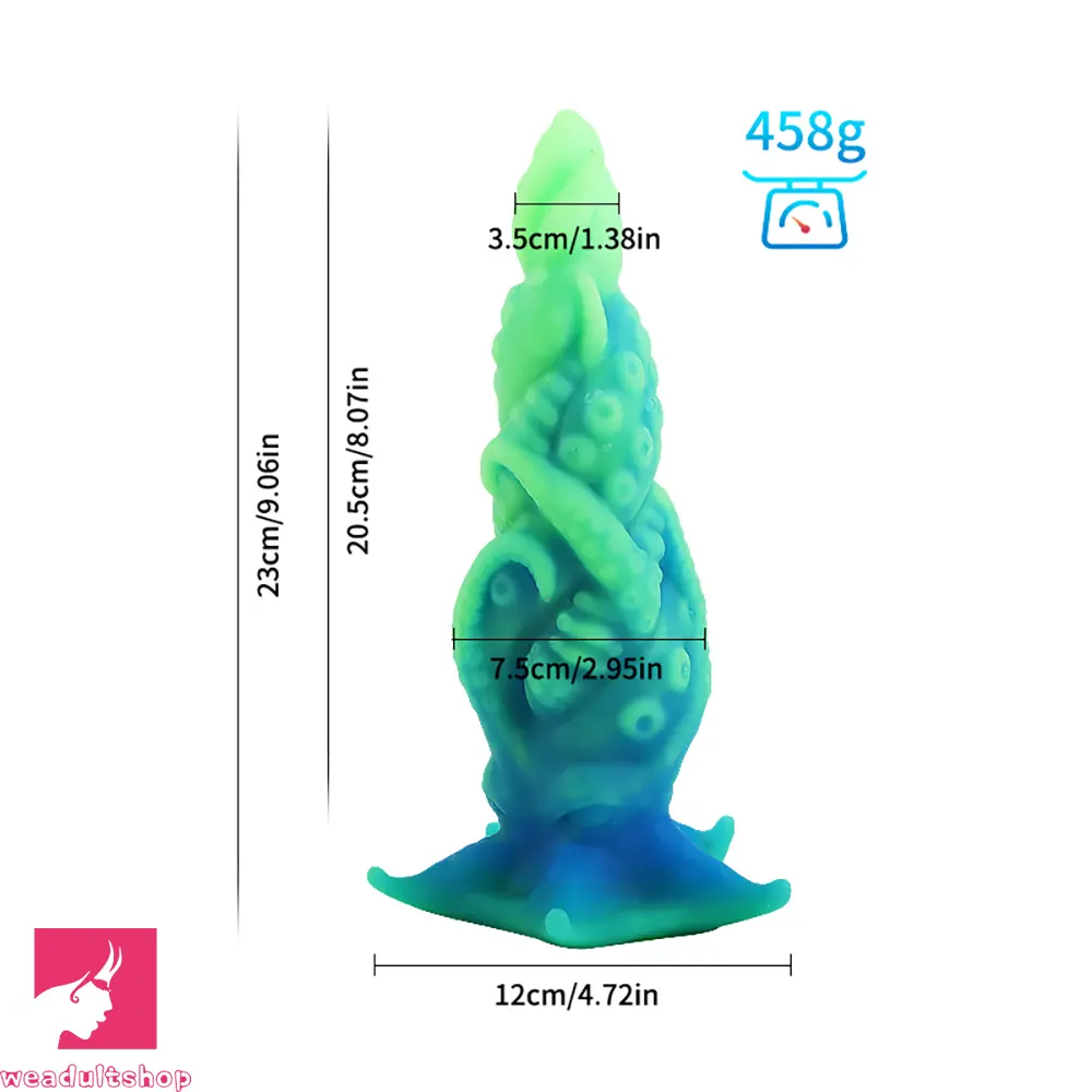 9.06in Deep Sea Tentacle Octopus Soft Silicone Big Dildo For Anus Sex