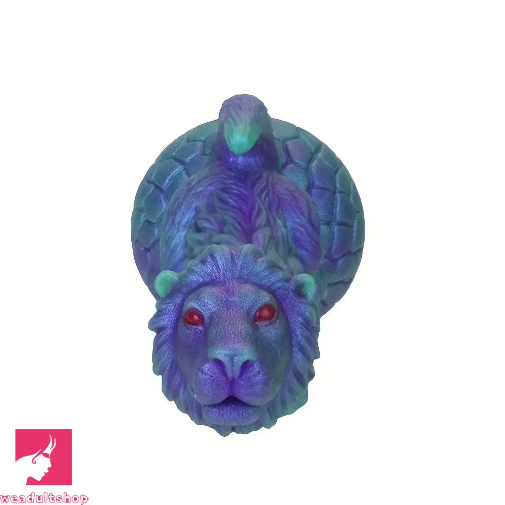 7.83in 9.01in 10.55in Unique Blue Lion Animal Dildo Thick Silicone Dildo