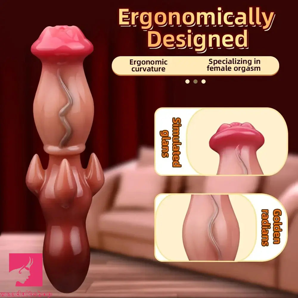 8.58in Liquid Silicone Pleasure Female Masturbation Fantasy Handle Dildo