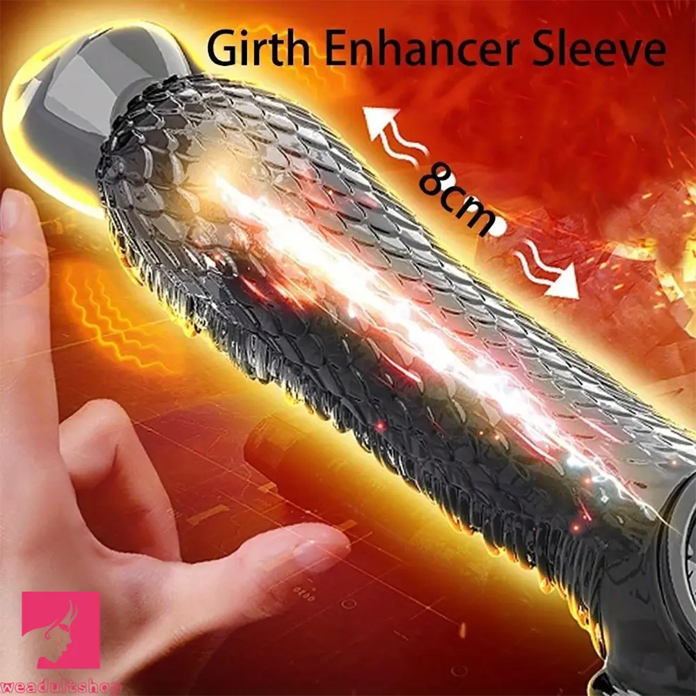 10.16in Penis Cocking Realistic Dildo Cock Sleeve For Girth Enhance Sleeve