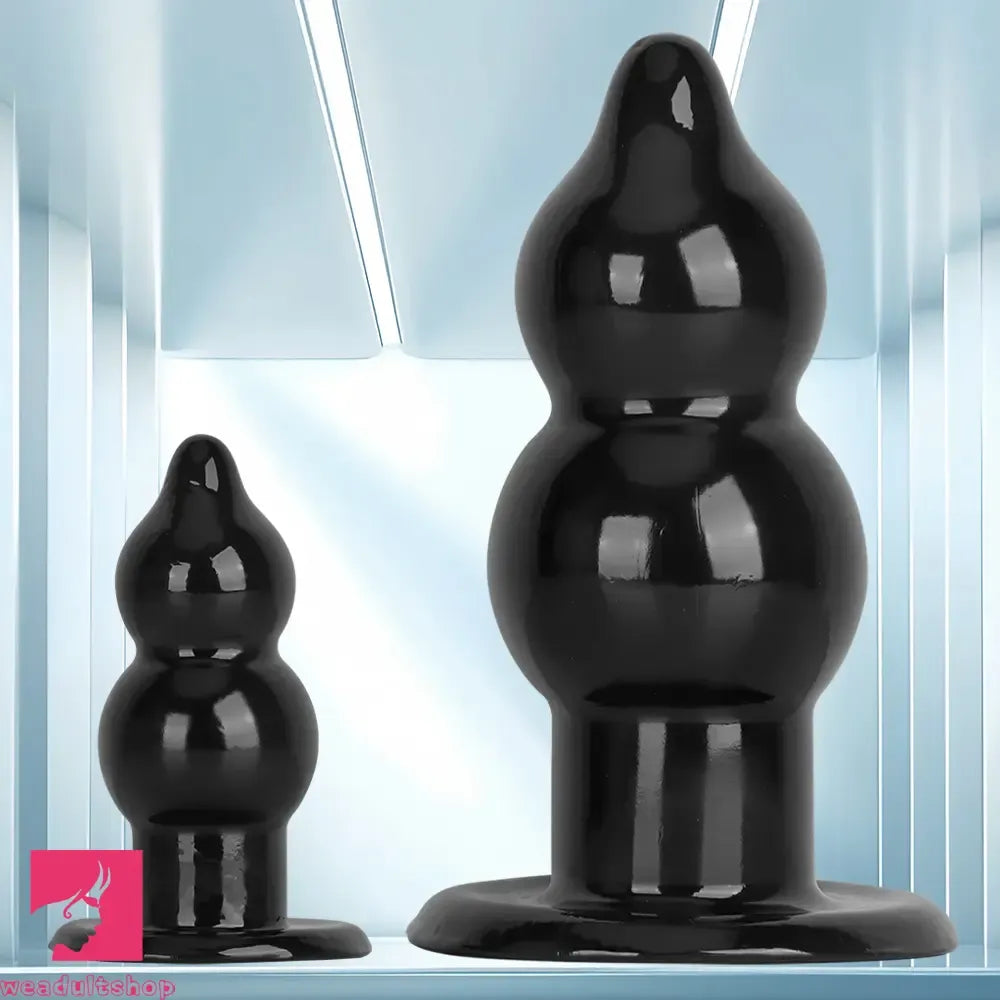 5.11in 9.05in Black Fantasy PVC Big Thick Butt Plug Dildo Cock Stimulator