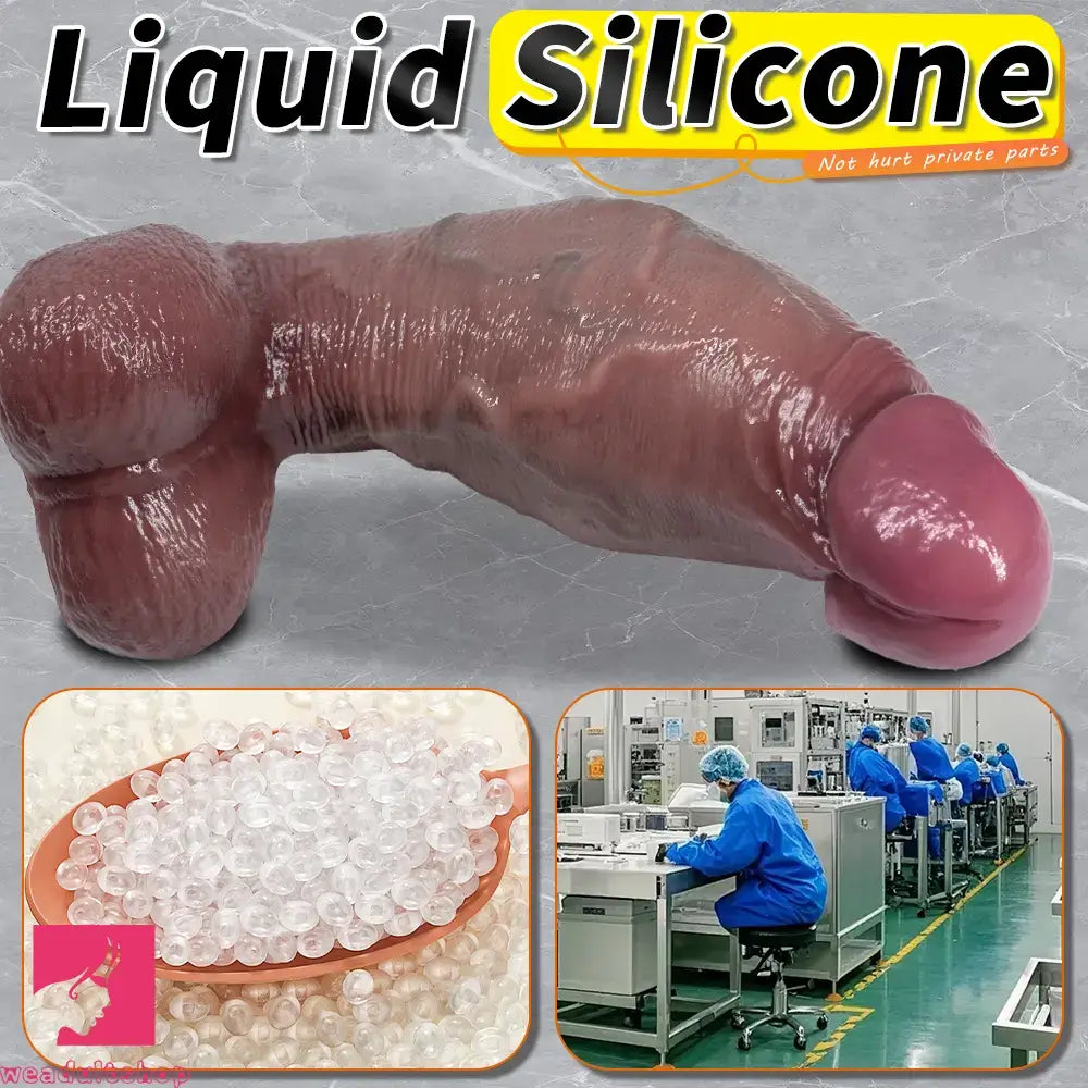 9.05in 10.23in 11.41in Strap on Realistic Soft Dildo Penis Masturbator
