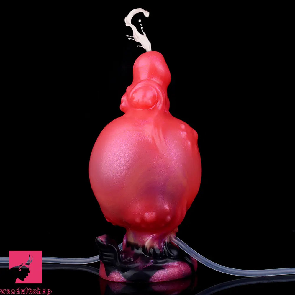 5.91in Odd Knot Spiked Silicone Soft Inflatable Spraying Squirting Real Dildo