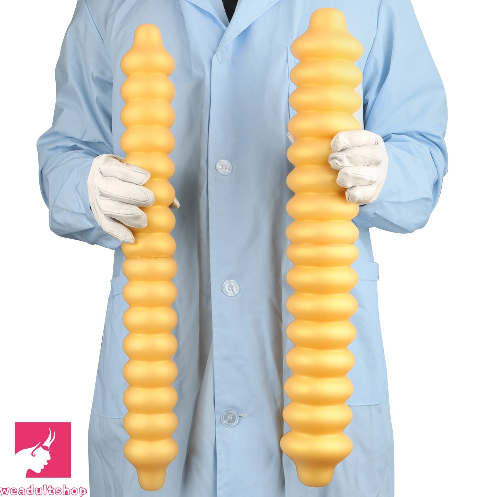 19.68in Silicone Long Large Double Head Threaded Fat Anal Plug Cock Dildo