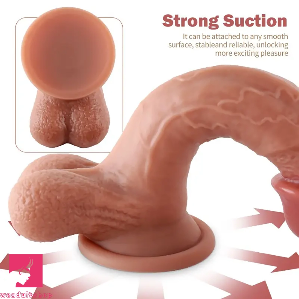 8.27in Realistic Silicone Soft Big Women Dildo For Enema BDSM Play