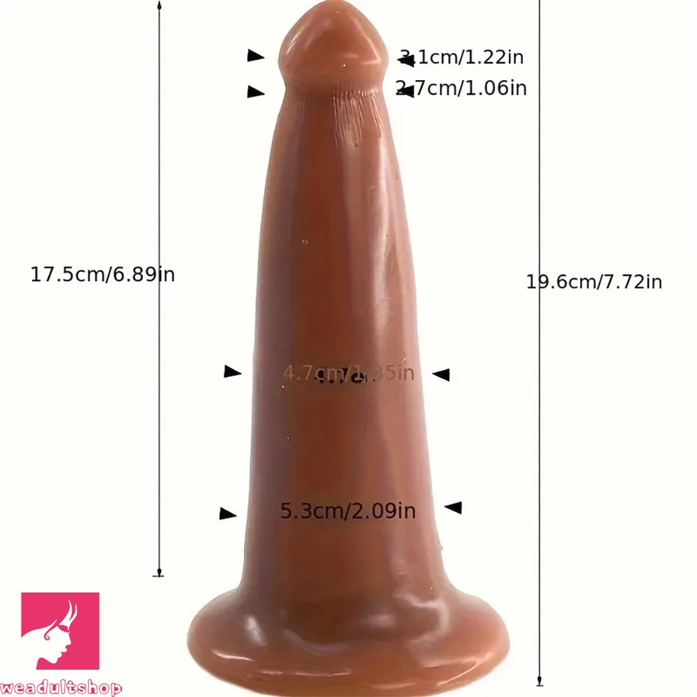 7.72in Mushroom Head Dildo Silicone Thick Simulation Cock Butt Plug