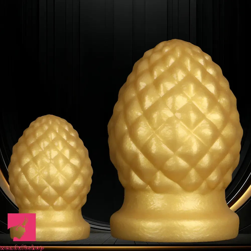 2.95in 4.52in Newbie Gold Silicone Soft Suction Cup Mini Anal Plug Dildo