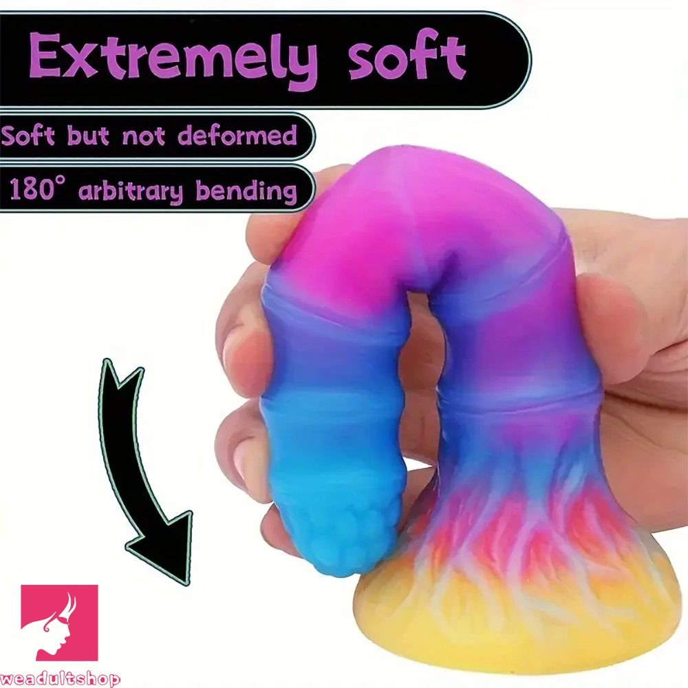 6in 6.7in Realistic Monster Luminous Dildo Liquid Silicone Clit Massager