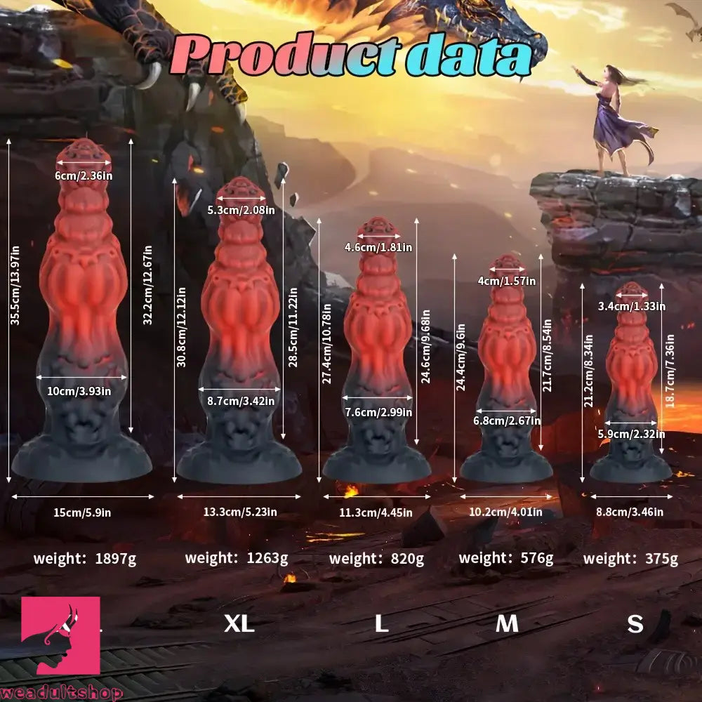 8.34in 9.6in 10.78in 12.12in 13.97in Thick Monster Odd Big Intimate Dildo