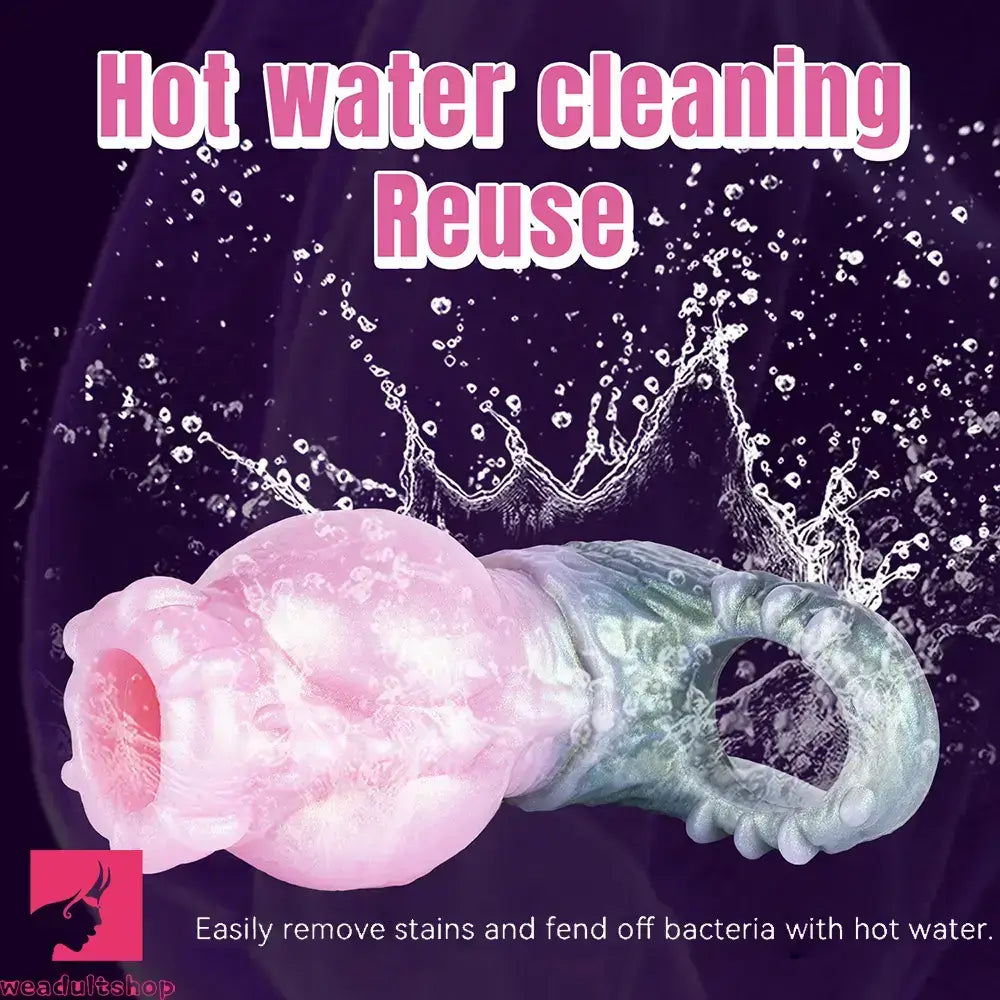 4.17in 4.84in 5.62in Monster Knot Cock Sleeve Dildo Hollow Male Penis