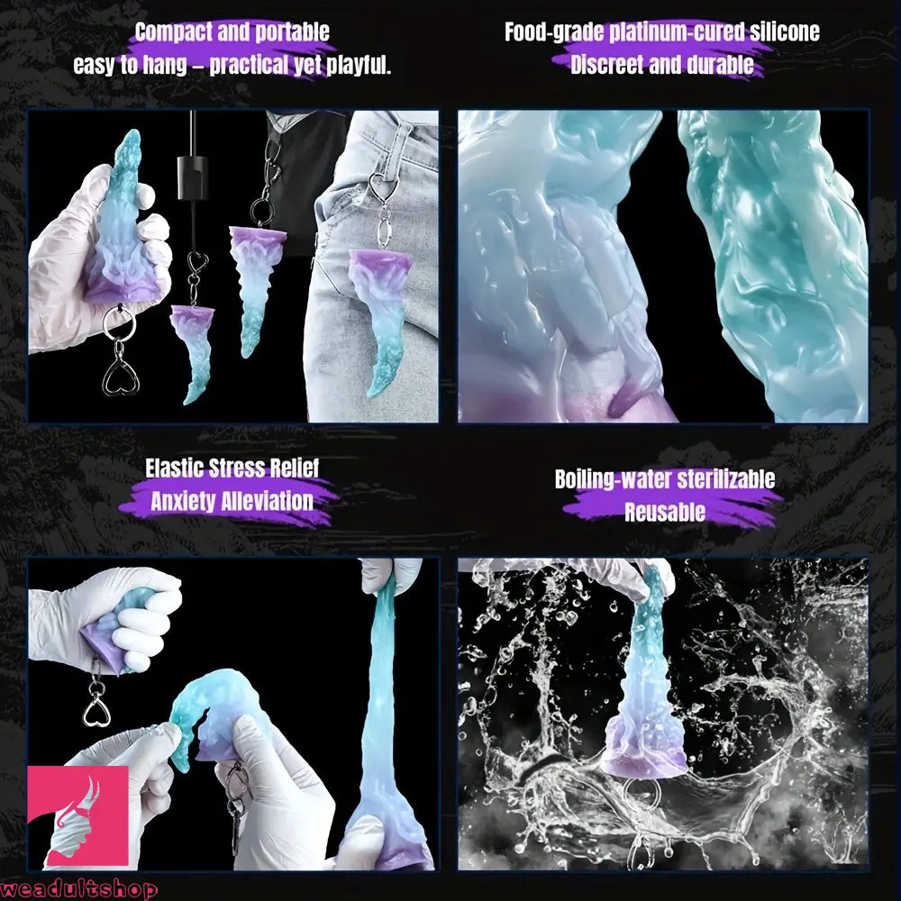 4.64in 5.23in Anal Plug Pedant Dildo Key Chain Animal Deer Silicone Cock
