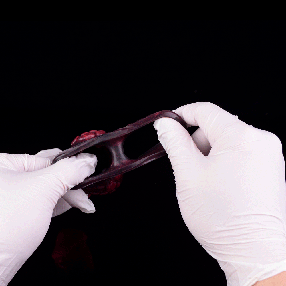 5.98in Silicone Dog Cock Hollow Sleeve Knot Dildo With Cock Ring For Clit