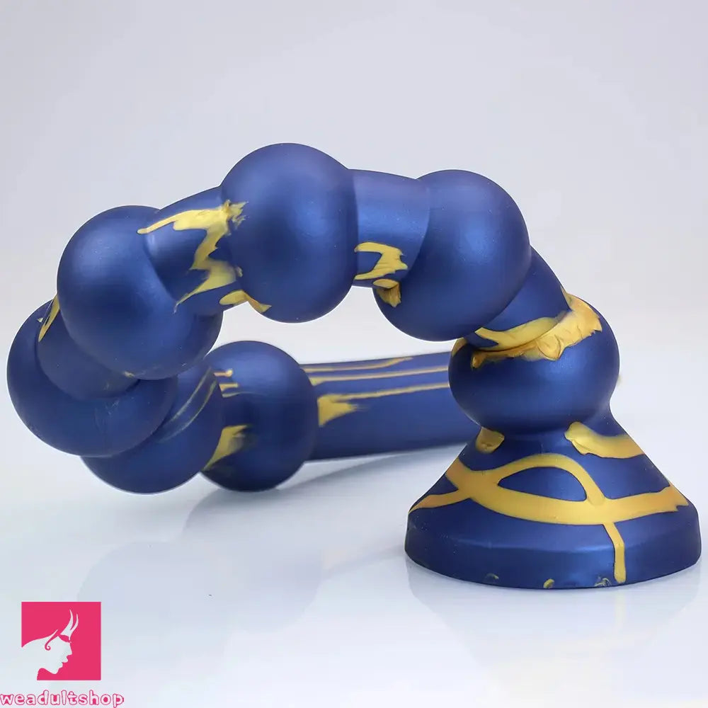 23.22in Long Soft Silicone Adult Toy Huge Dildo With Anal Beads For Clit