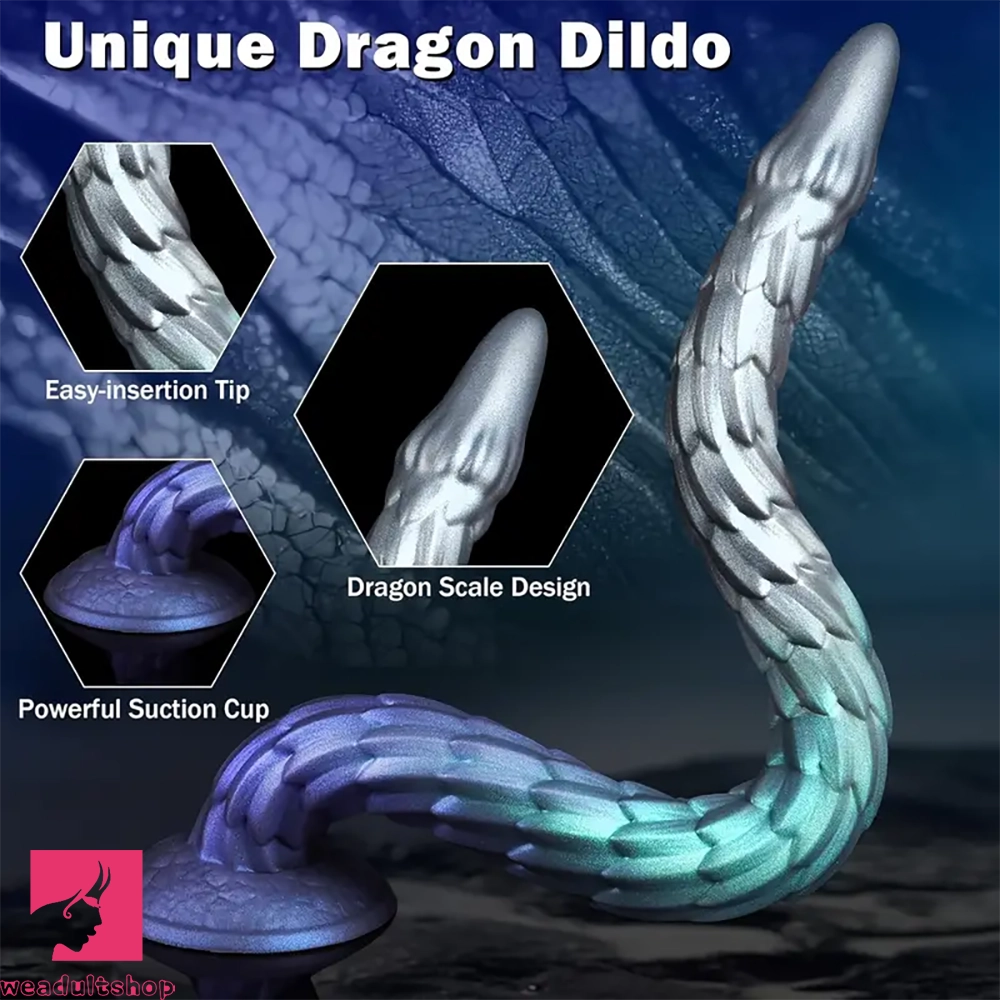 20in Fantasy Monster Long Dildo Soft Flexible Liquid Silicone Cock Butt Plug