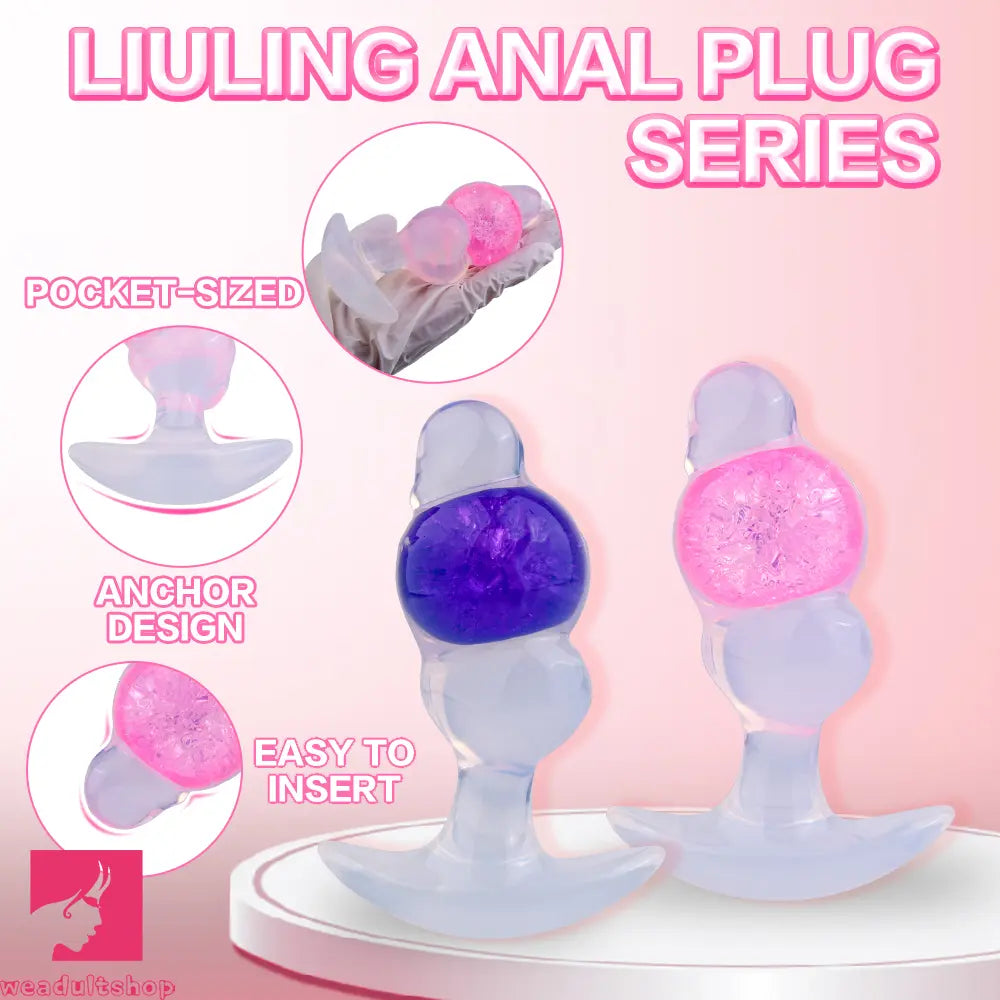 4.92in Silicone Anal Plug Dildo Realistic Design Masturbation Aid Toy