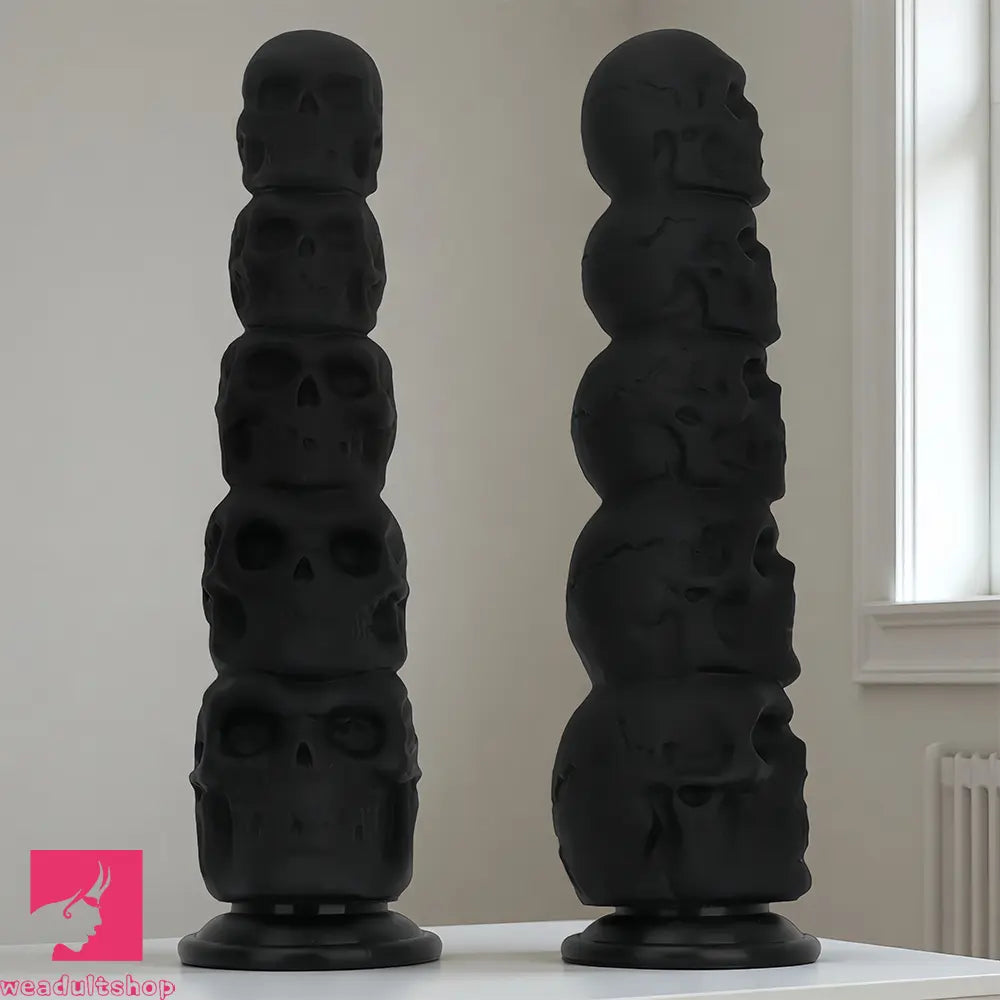 12in Silicone Skull Giant Penis Thick Huge Anal Plug Dildo For Anal Love