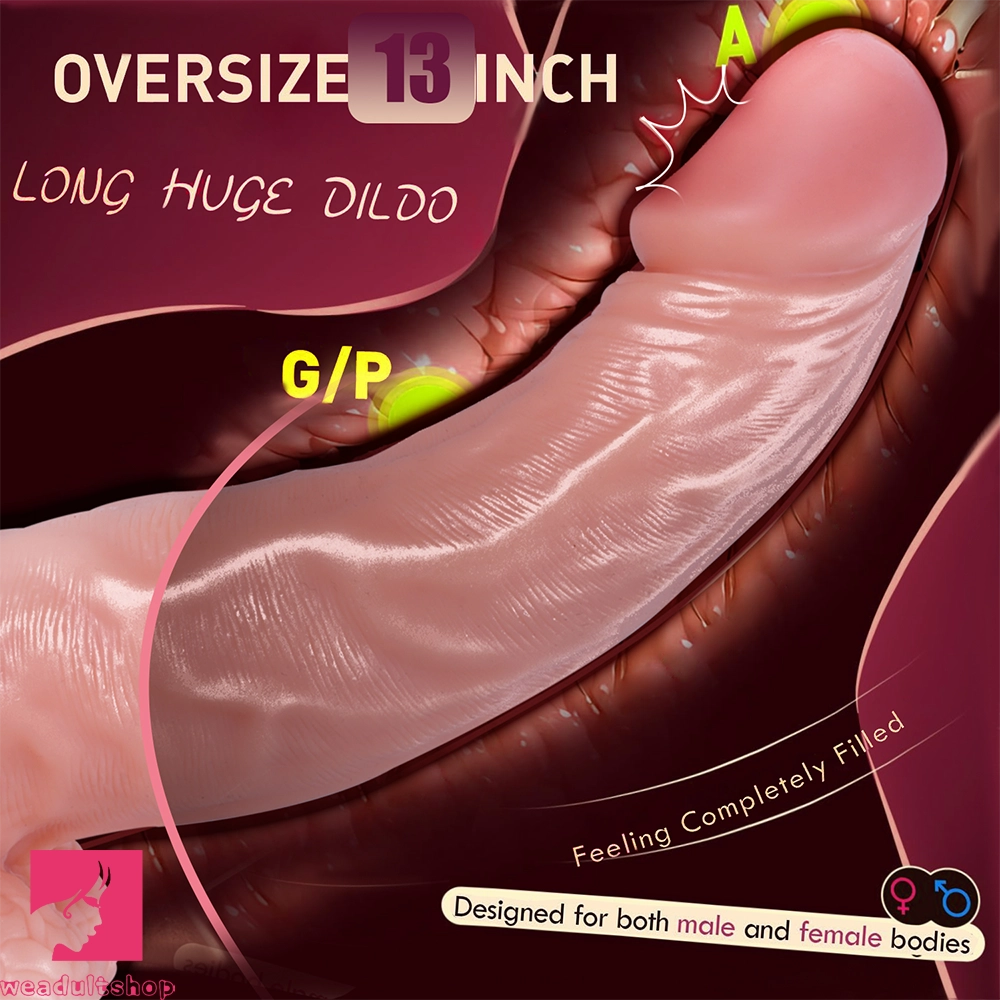 13in Long Big Lifelike Penis Dildo Ball Suction Cup Dildo For Women Cock