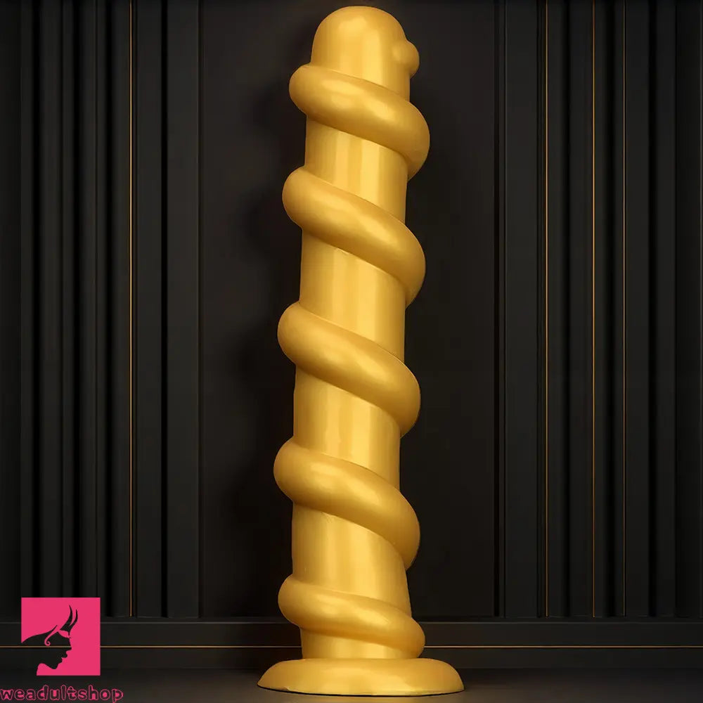 13.18in Gold Silicone Extra-long Thread Huge Dildo For Anal Pleasure