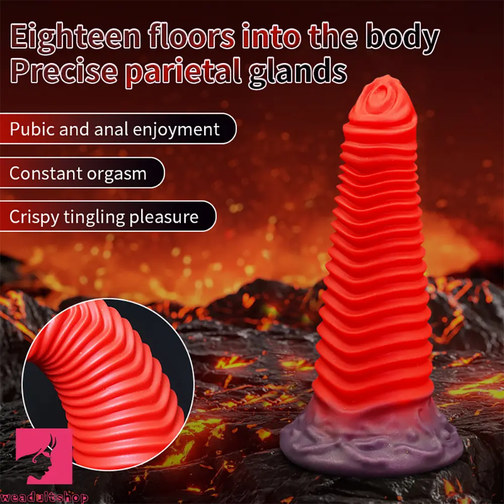 8.66in Fantasy Silicone Soft Big Dildo Female Soft Silicone Anal Odd Dildo