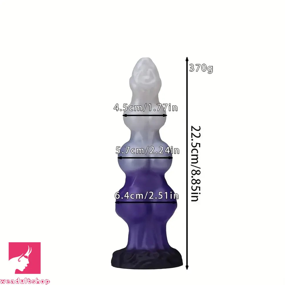 7.48in 8.85in 10.62in Fantasy 3 Dog Knots Wide Cylindrical Odd G-spot Dildo