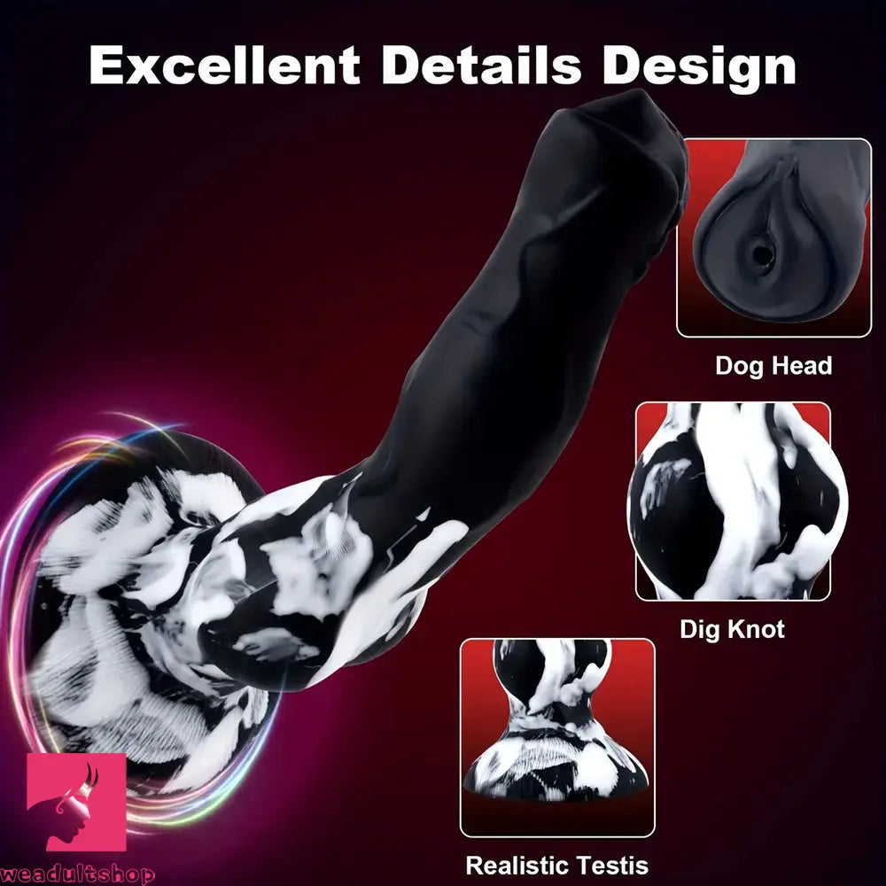 8.1in Realistic Silicone Squirting Dildo Beginner Knot Ejaculating Dog Dildo
