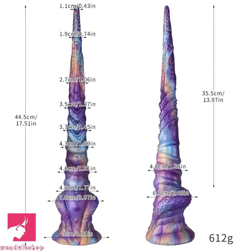 17.51in Long Monster Fantasy Silicone Anal Plug Cock Dildo With Suction Cup