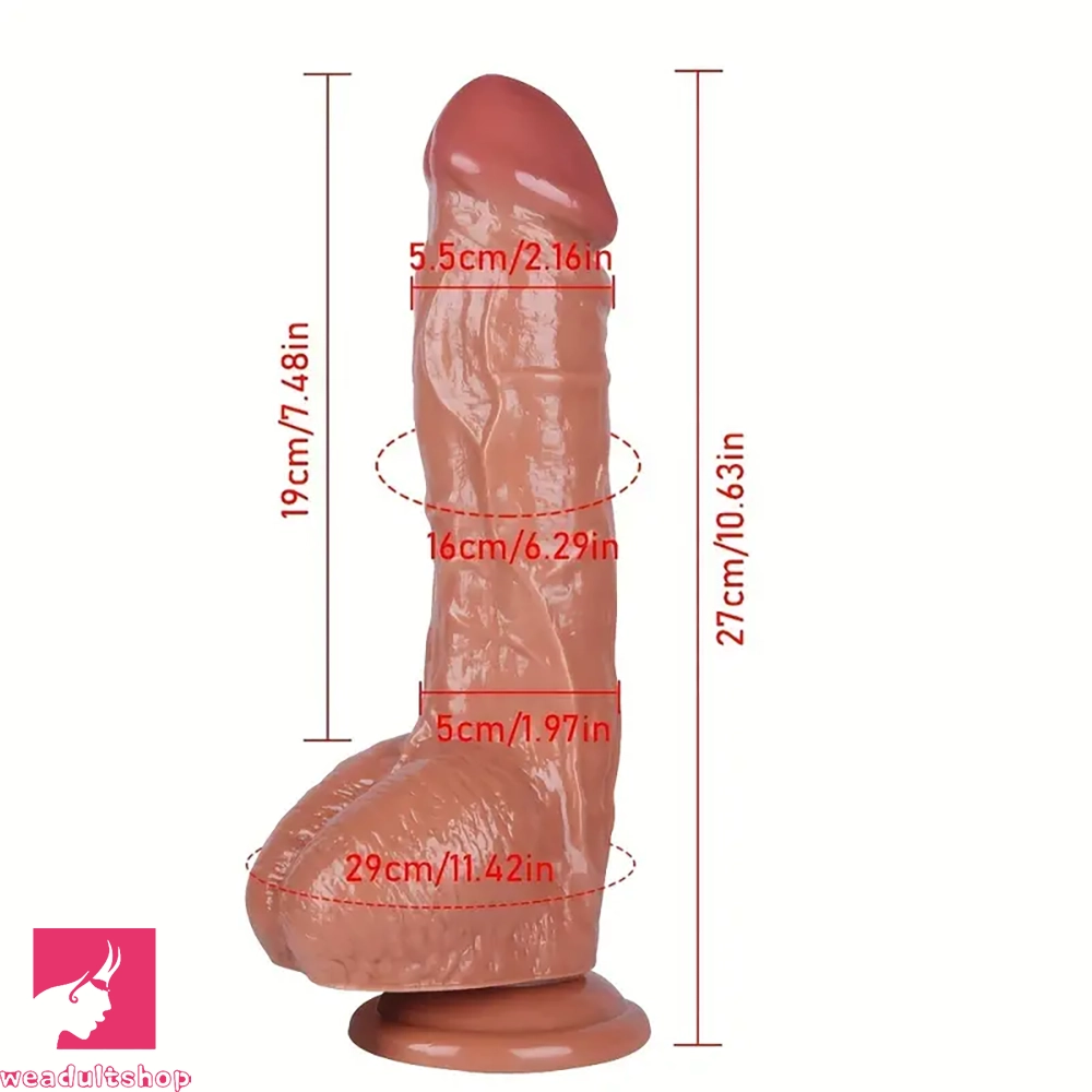 10.63in Realistic Textured Adult Dildo Suitable For Both Men Women Clit
