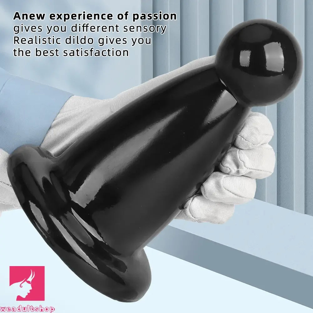 5.7in 7.87in Black PVC Thick Butt Plug Dildo For Women Sexual Adult Cock