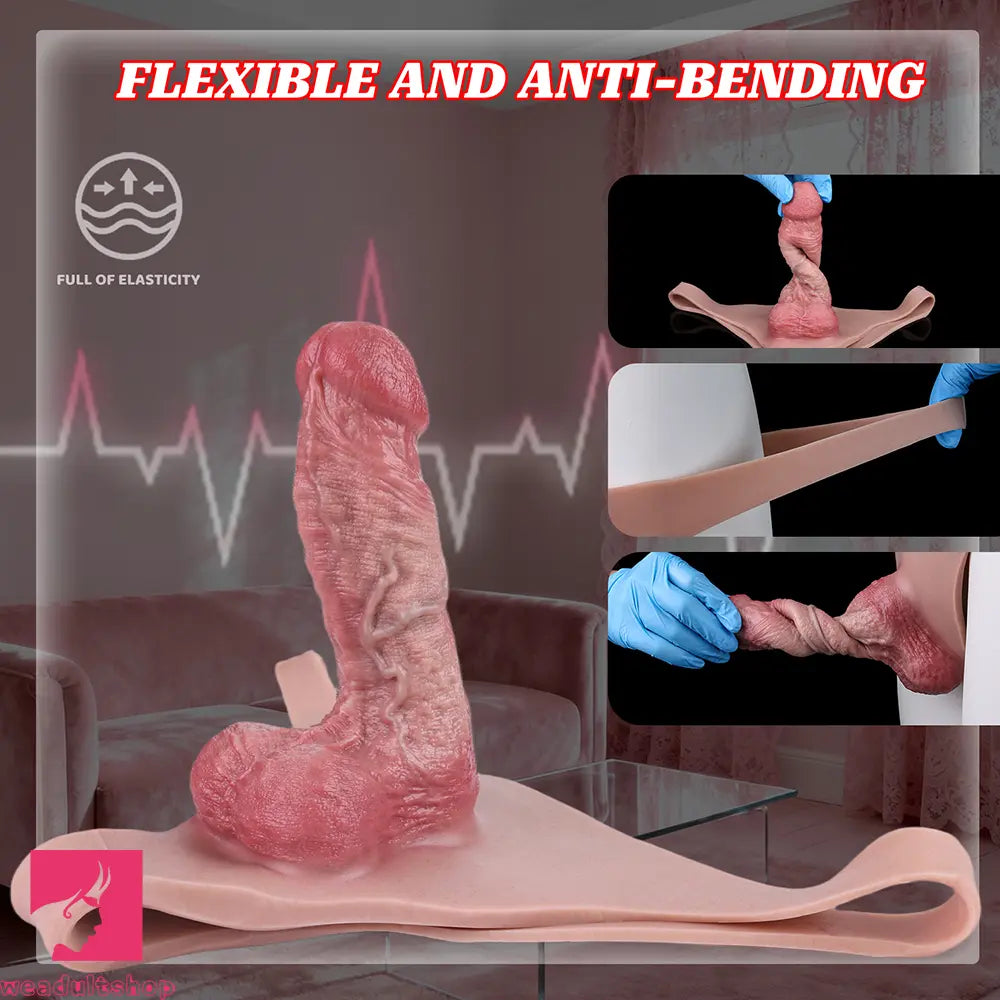 7.36in Hollow Strap on Dildo Panty With Realistic Skin Texture Pleasure
