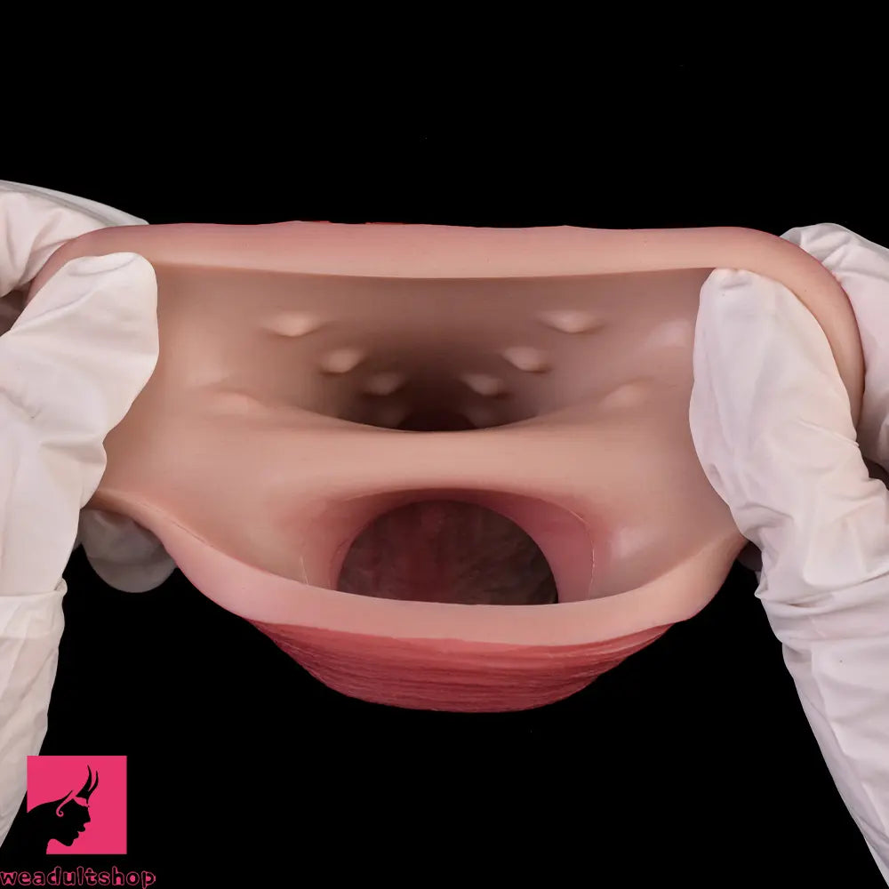 6.57in Vibrating Real Remote Silicone Hollow Dildo Cock Sleeve Extender