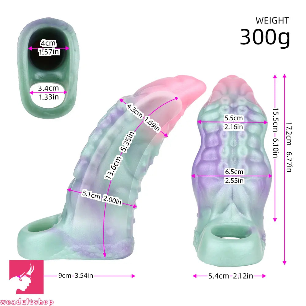 6.77in Scale Whisper Fantasy Hollow Dildo Sleeve For Penis Extension