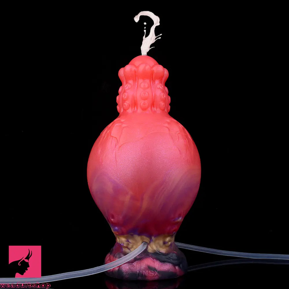 5.91in Fantasy Weird Silicone Soft Inflatable Spraying Water Dildo For Sex