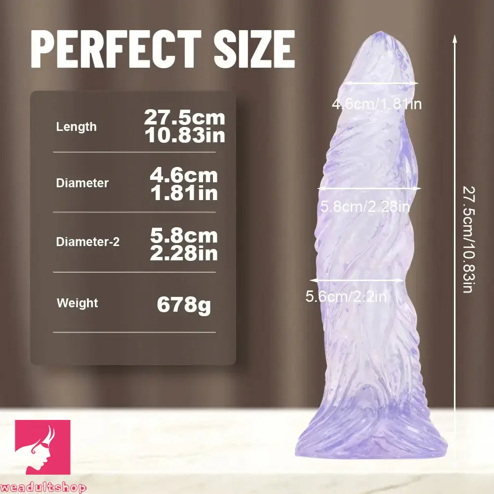 10.83in PVC Realistic Textured Bumpy Dildo For Women Men Gay Hand Free