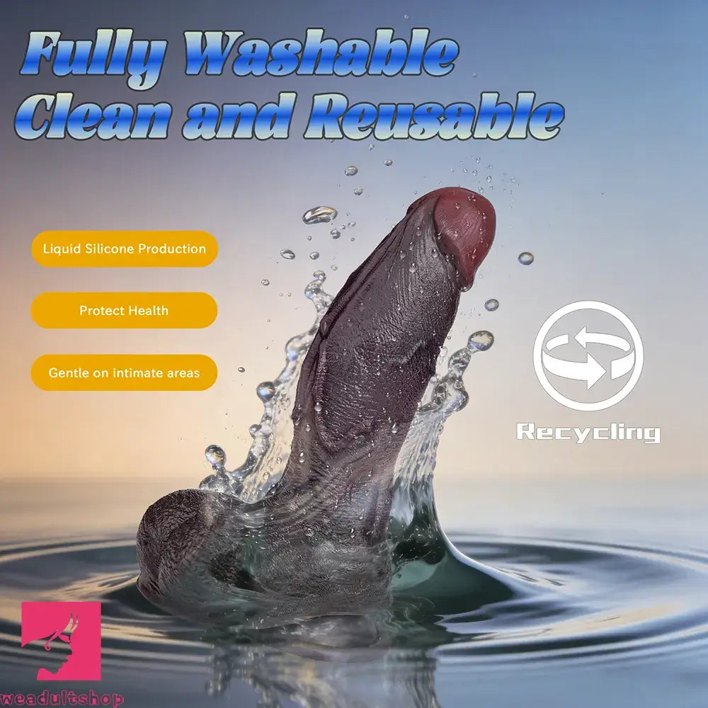 7.48in Dual Density Silicone Soft Real Cock Dildo For G Spot Cock Love Play