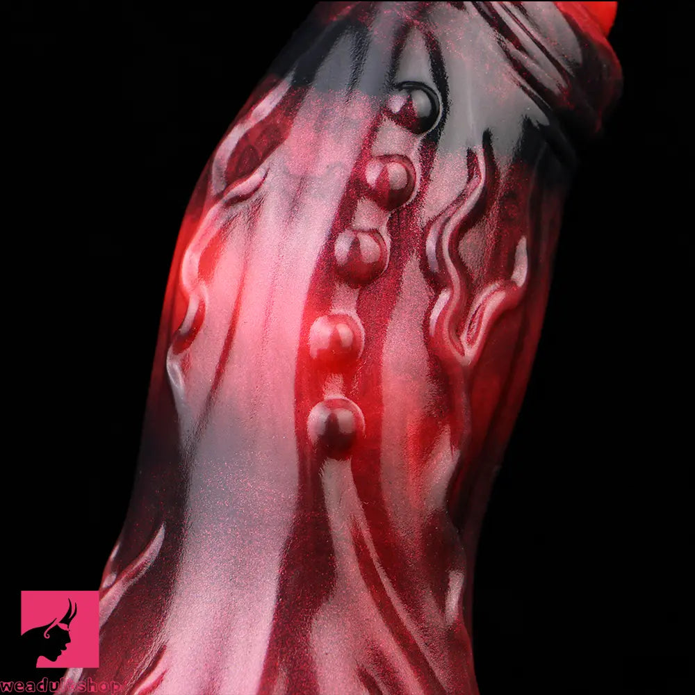 6.18in 6.85in 7.95in Uncut Dog Knot Spiked Soft Dildo Sleeve Penis Extender