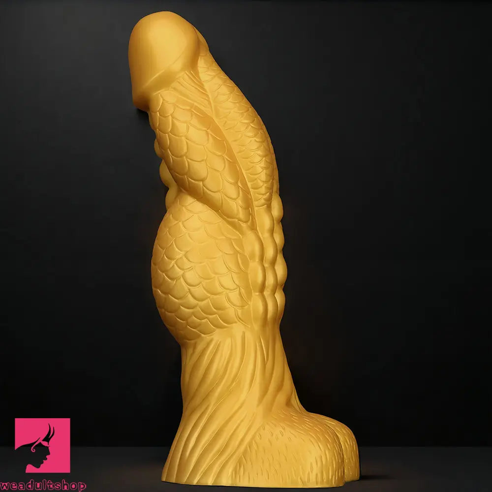 14.56in Gold Silicone Dragon Soft Big Long Realistic Animal Thick Dildo