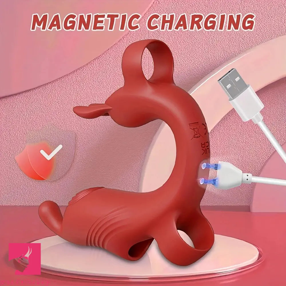 4.52in Rabbit Finger Stimulator 10 Vibration G-spot Mini Nipple Cock Dildo