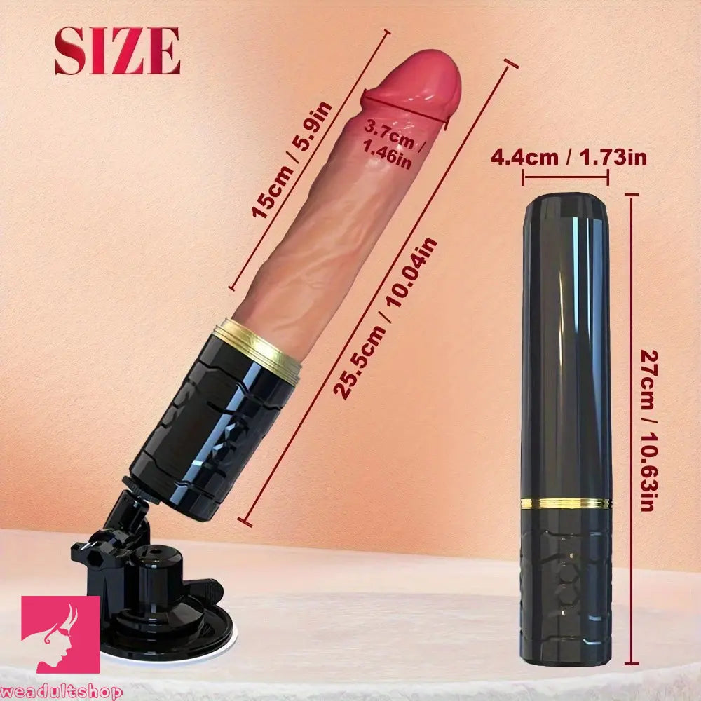 10.04in Portable Fuck Machine Thrusting Vibrating Dildo Liquid Silicone Vibrator