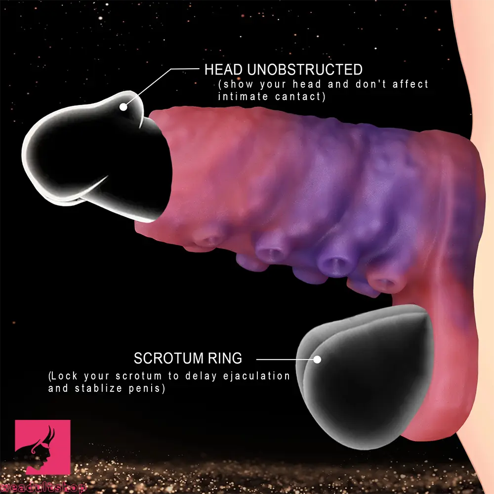 3.14in 4.13in 5.11in Tentacle Small Dildo Sleeve Adult Male Pornographic Tool