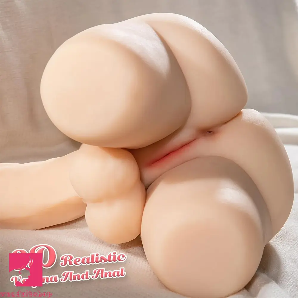 5.5in Soft Dildo Shemale Sex Doll Torso Sex Toy with Breasts Vagina Anus