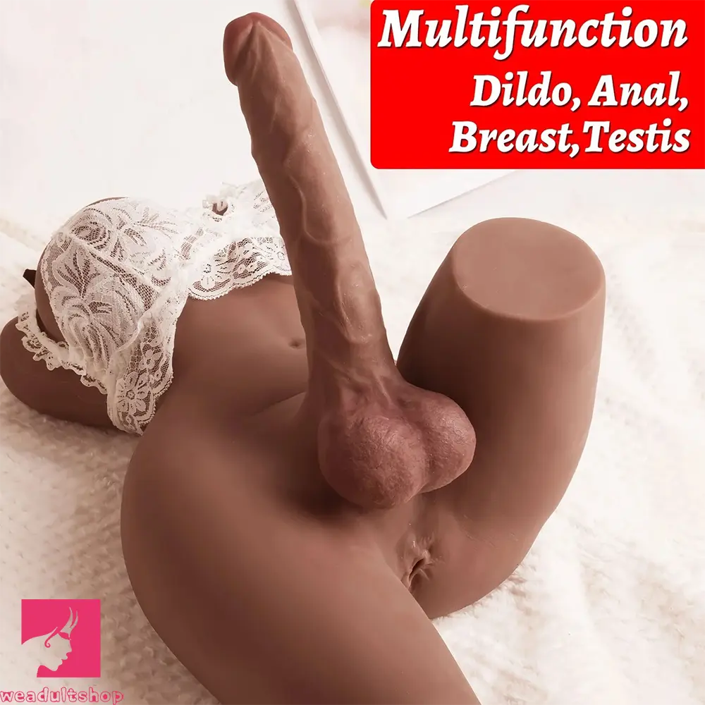 8.5in Big Dildo Realistic Breasts Clit Lifelike Transsexual Sex Doll Torso