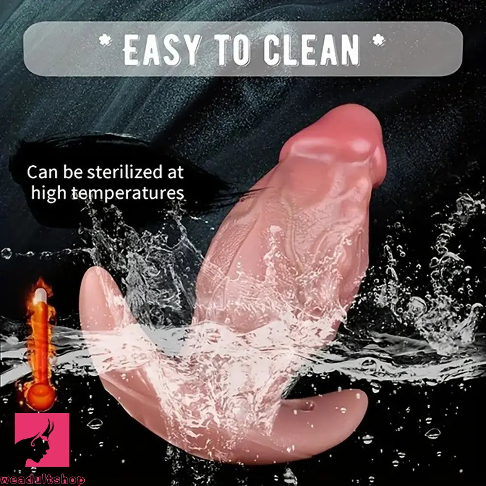 6.65in Textured Realistic Silicone Lesbian Strap on Dildo With Strapon Belt