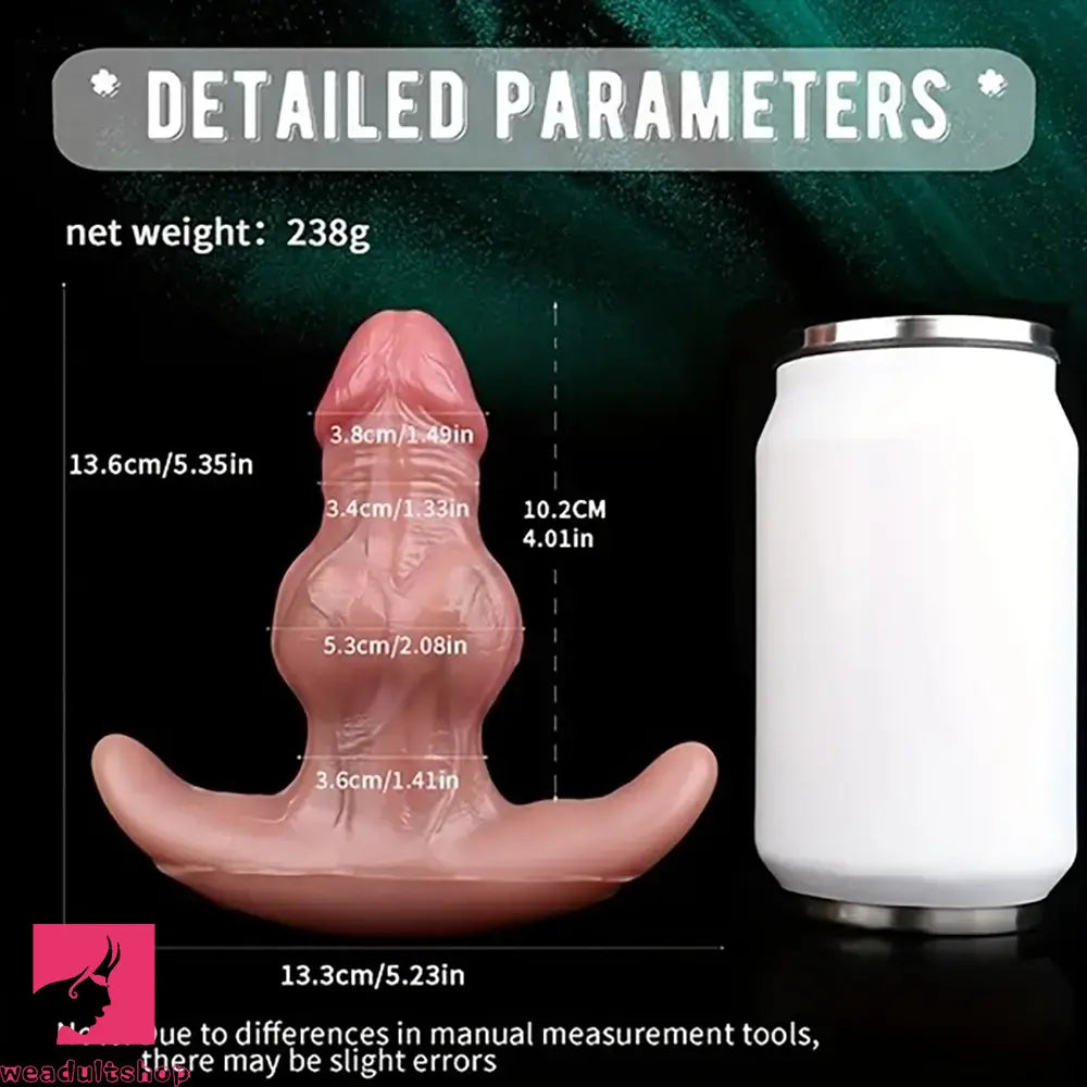 6.65in Textured Realistic Silicone Lesbian Strap on Dildo With Strapon Belt