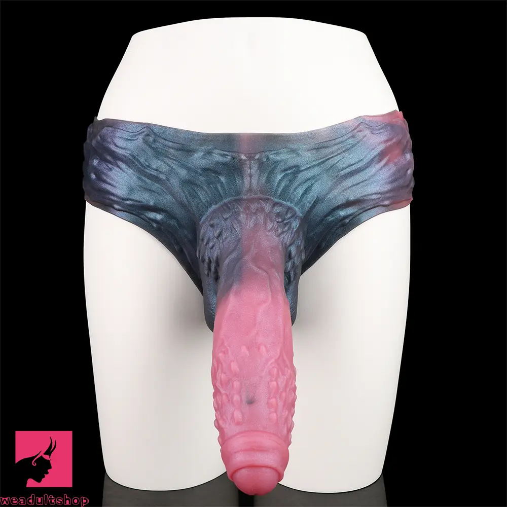 9.37in Spiked Monster Hollow Dildo Harness Pants Strap on Big Sex Toy
