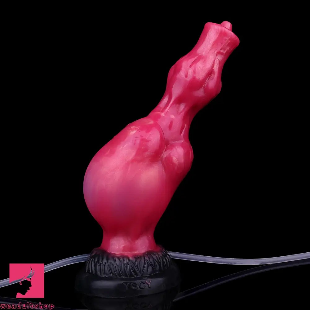 8.11in Dog Knot Silicone Soft Big Ejaculating Dildo G-Spot Stimulato Cock