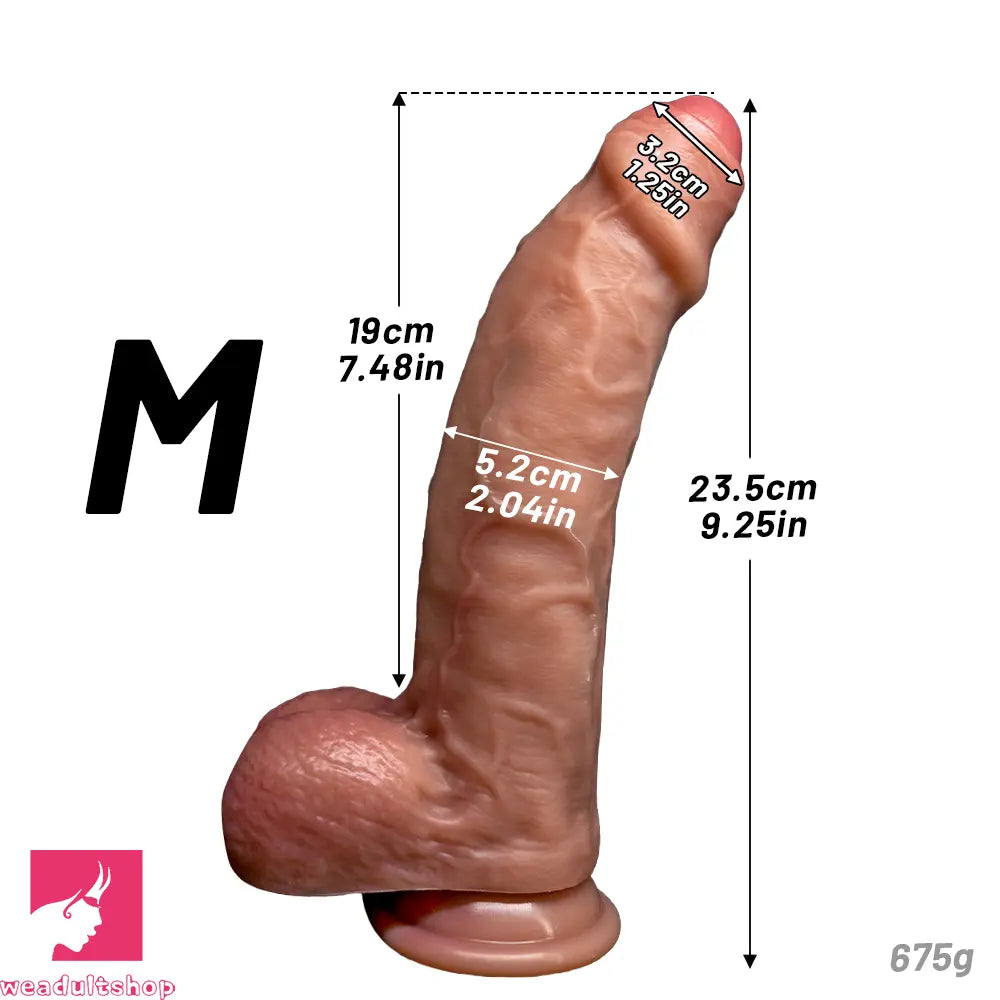 7.87in 9.25in 10.62in Uncut Realistic Strap on Soft Dildo For Vaginal Love